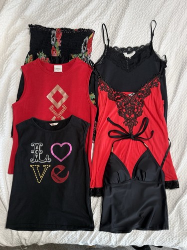 Black red y2k cami - , top